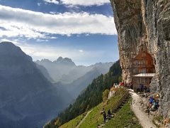Randonnée en Suisse: L'hôtel Aescher en Appenzell